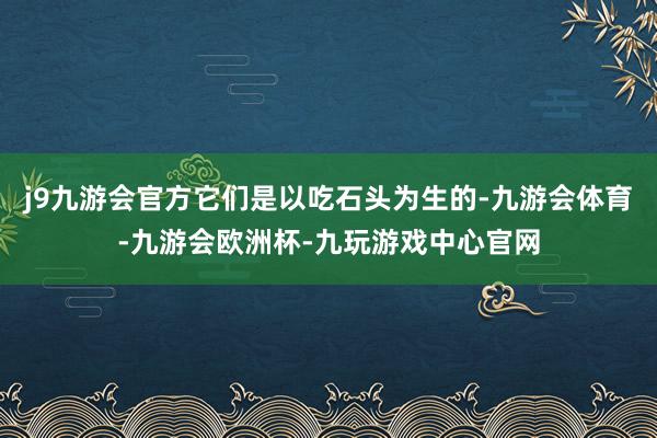 j9九游会官方它们是以吃石头为生的-九游会体育-九游会欧洲杯-九玩游戏中心官网