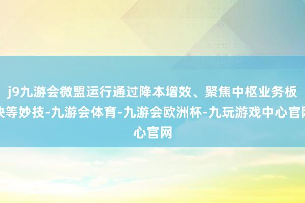 j9九游会微盟运行通过降本增效、聚焦中枢业务板块等妙技-九游会体育-九游会欧洲杯-九玩游戏中心官网